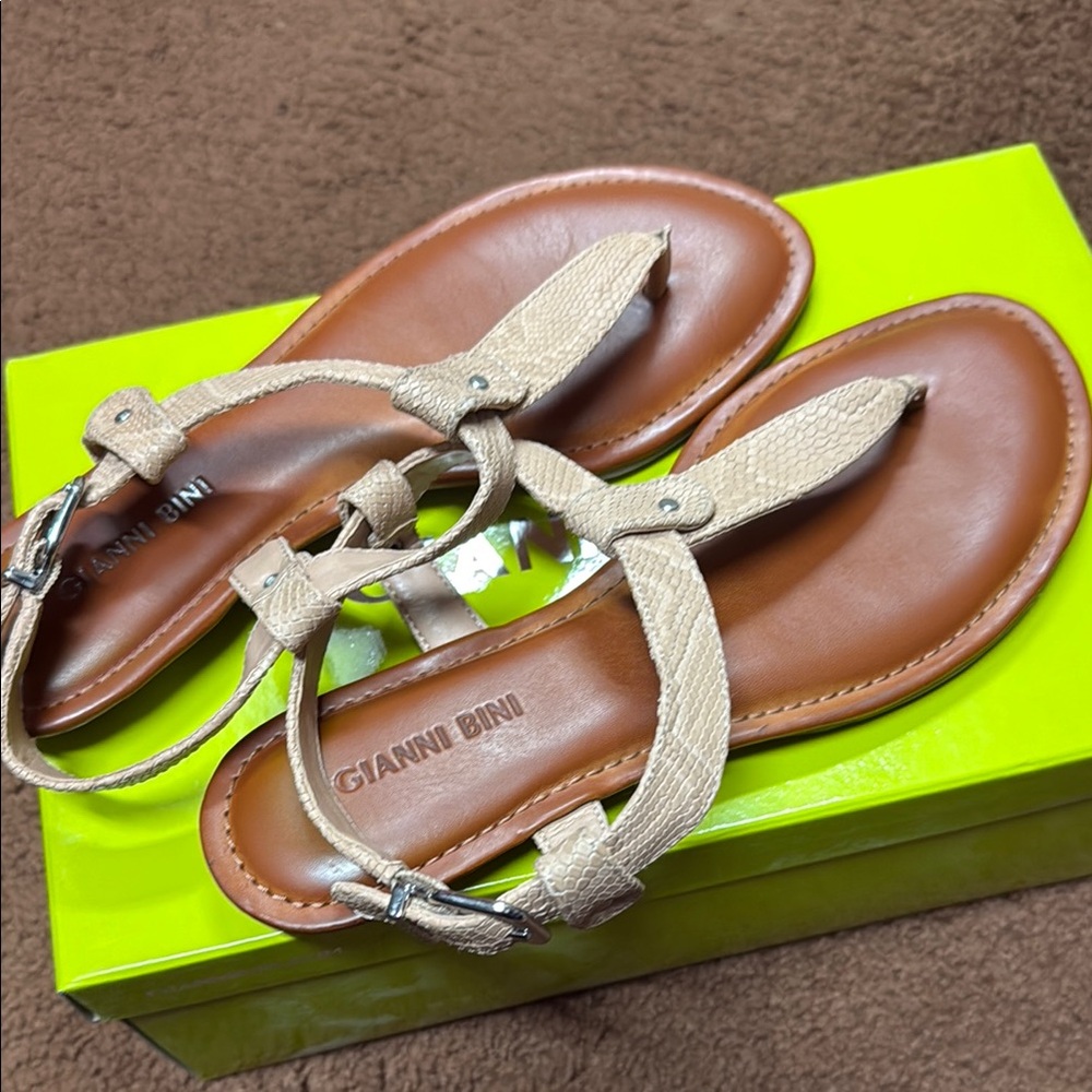 Gianni Bini Tan Sandals with Elegant Design